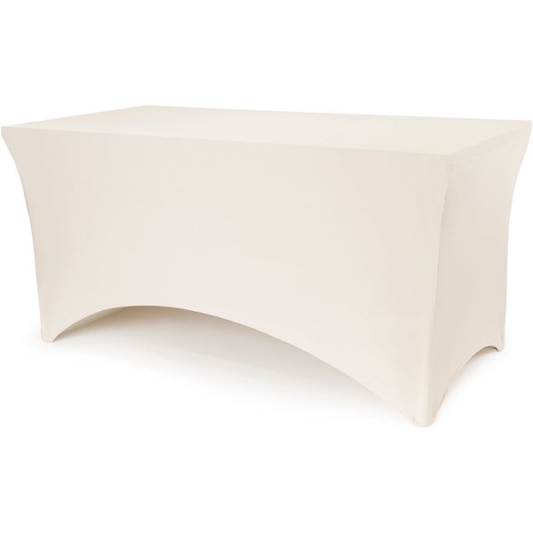 partydeco Tischläufer, Tischhusse 183x76cm rechteckig Beige