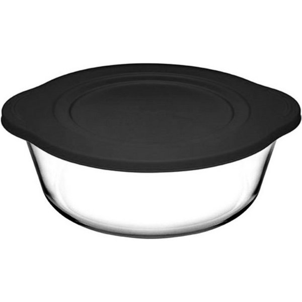 Pasabahce Backform aus Glas 2,2L mit Deckel Ideal für Kuchen, Desserts oder Ofengerichte, (1-tlg)