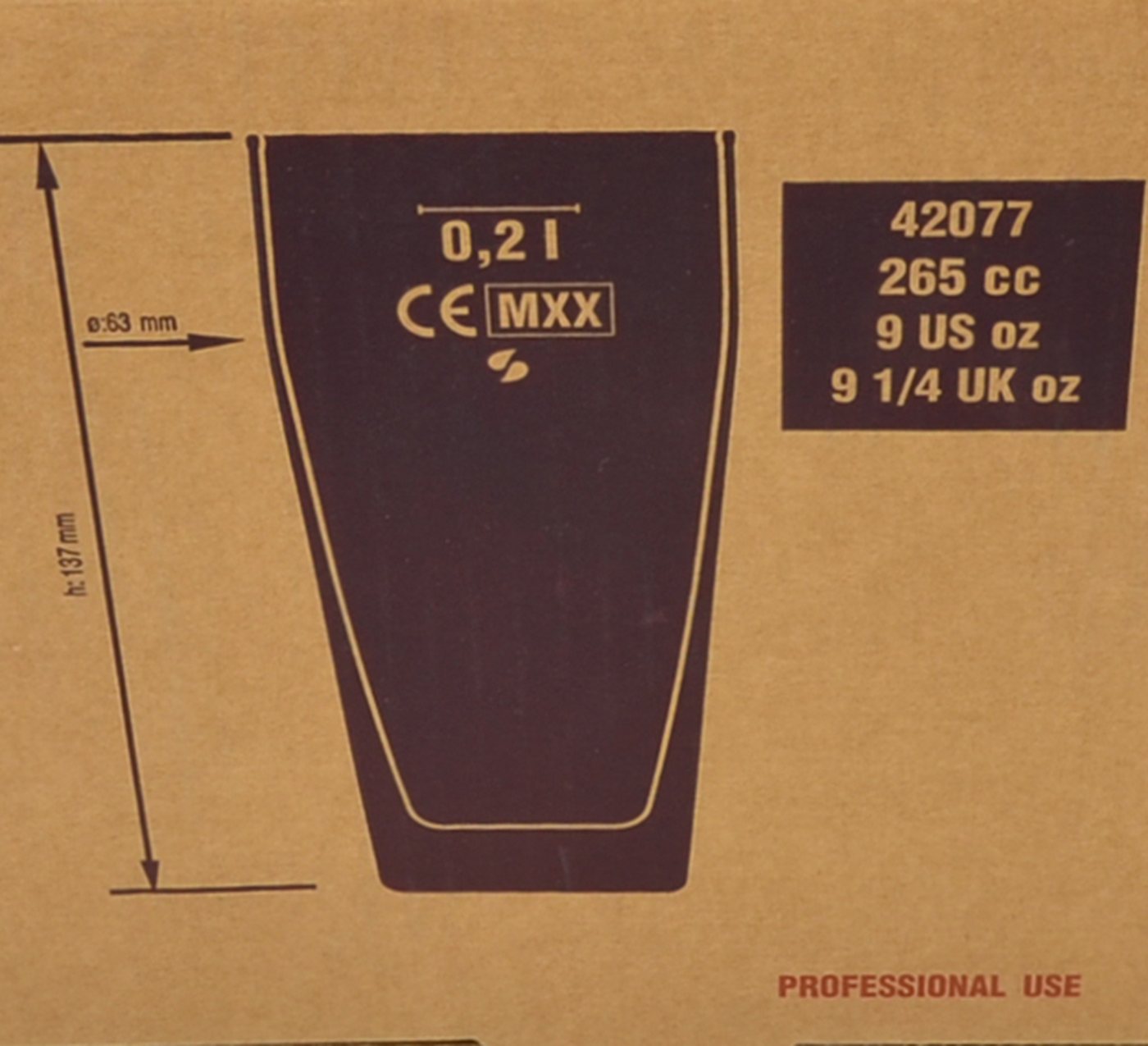 Pasabahce Bierglas Willibecher 0,26 ltr., Ø 6,3 cm 12 Stück Eichstrich 0,2 L, Glas, geeicht,spülmaschinenfest,Hitzebeständig bis 70 Grad – Bild 2 von 2