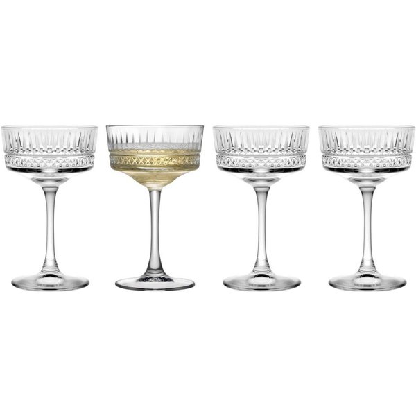Pasabahce Champagnerglas ELYSIA 440436 Champaign Glas Dessertglas 260 ml 4er Set Gläser-Set, 4-tlg.