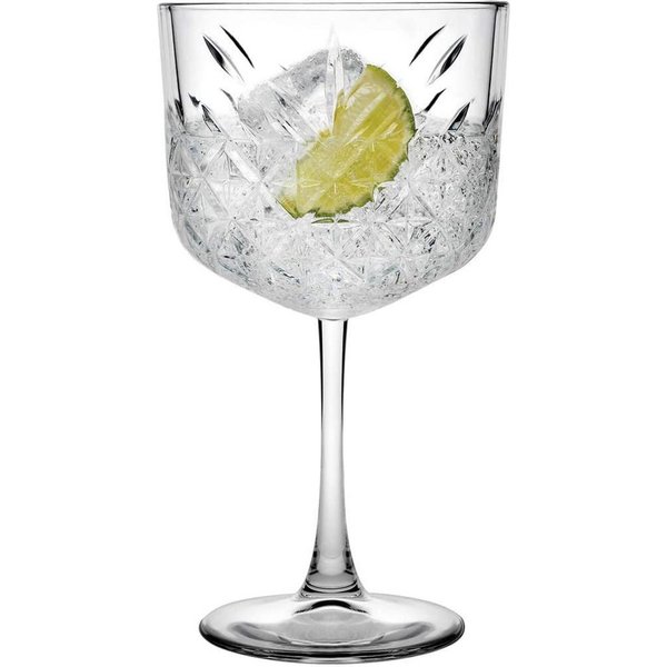 Pasabahce Cocktailglas 440237 Gin Glas „Timeless“ Kristall-Design, Höhe ca. 20 cm, 4er Set, 4-tlg.