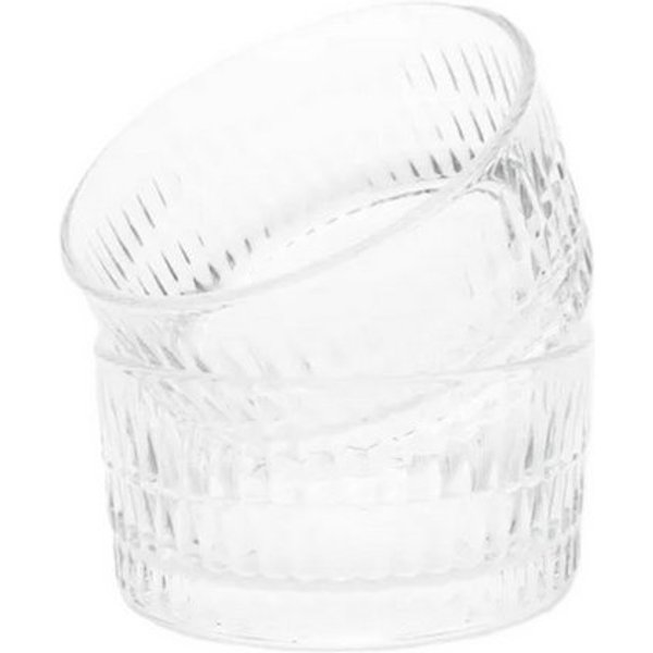 Pasabahce Dessertschale Rain 6er set aus Glas, quadratische Snackschalen, Dessertschale, (6-tlg)