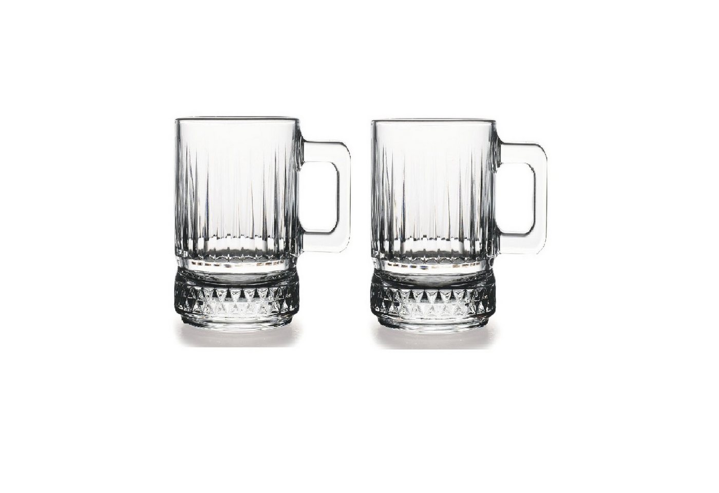 Pasabahce Gläser-Set Elysia Glasbecher mit Henkel, 2-tlg., Glas, 2er Set – 310 ml, temperiert & stapelbar, für Heiß- & Kaltgetränke – Bild 3 von 4