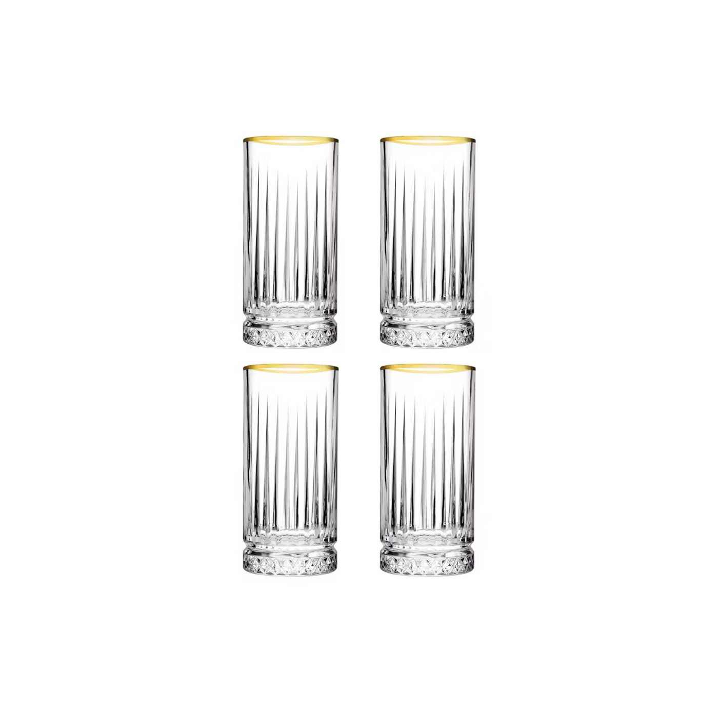 Pasabahce Gläser-Set Golden Touch Eylsia Longdrinkgläser 365 ml mit Goldrand - 4er Set, 4-tlg. – Bild 2 von 5