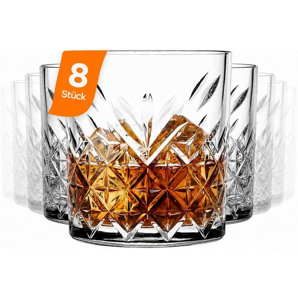 Pasabahce Gläser-Set Timeless, 6-tlg., Glas, perfekt für Whisky, Scotch oder Digestifs, 205ml, 4er Set