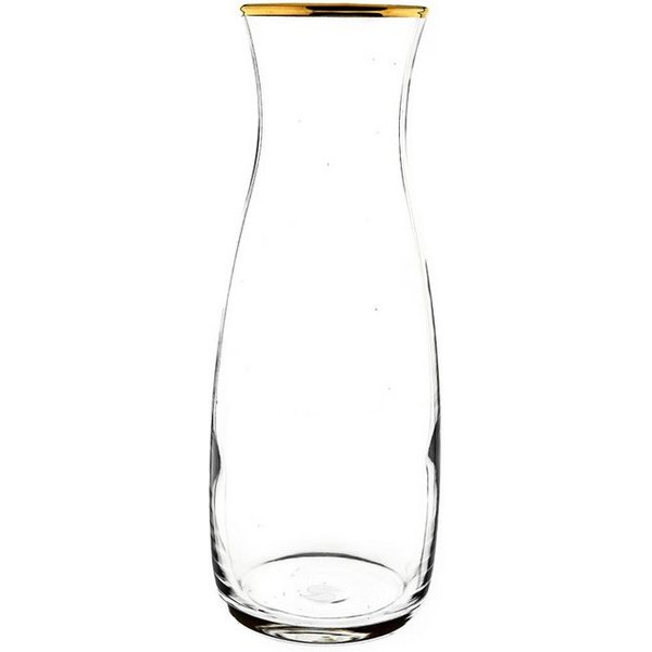 Pasabahce Karaffe Amphora Golden Touch aus Glas mit eleganter Goldumrandung – 335 ml, (1-tlg)