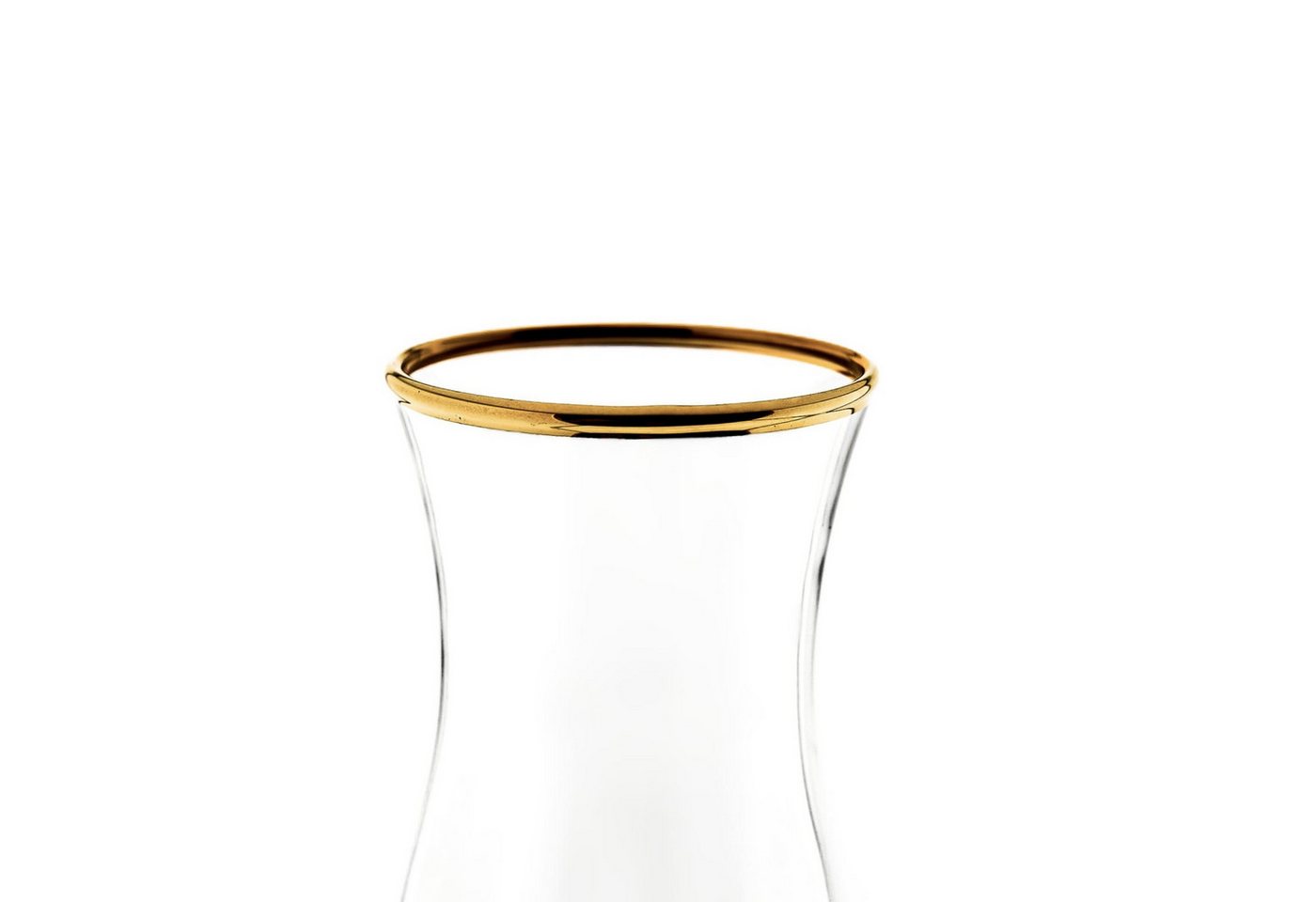 Pasabahce Karaffe Amphora Golden Touch aus Glas mit eleganter Goldumrandung – 335 ml, (1-tlg) – Bild 3 von 5