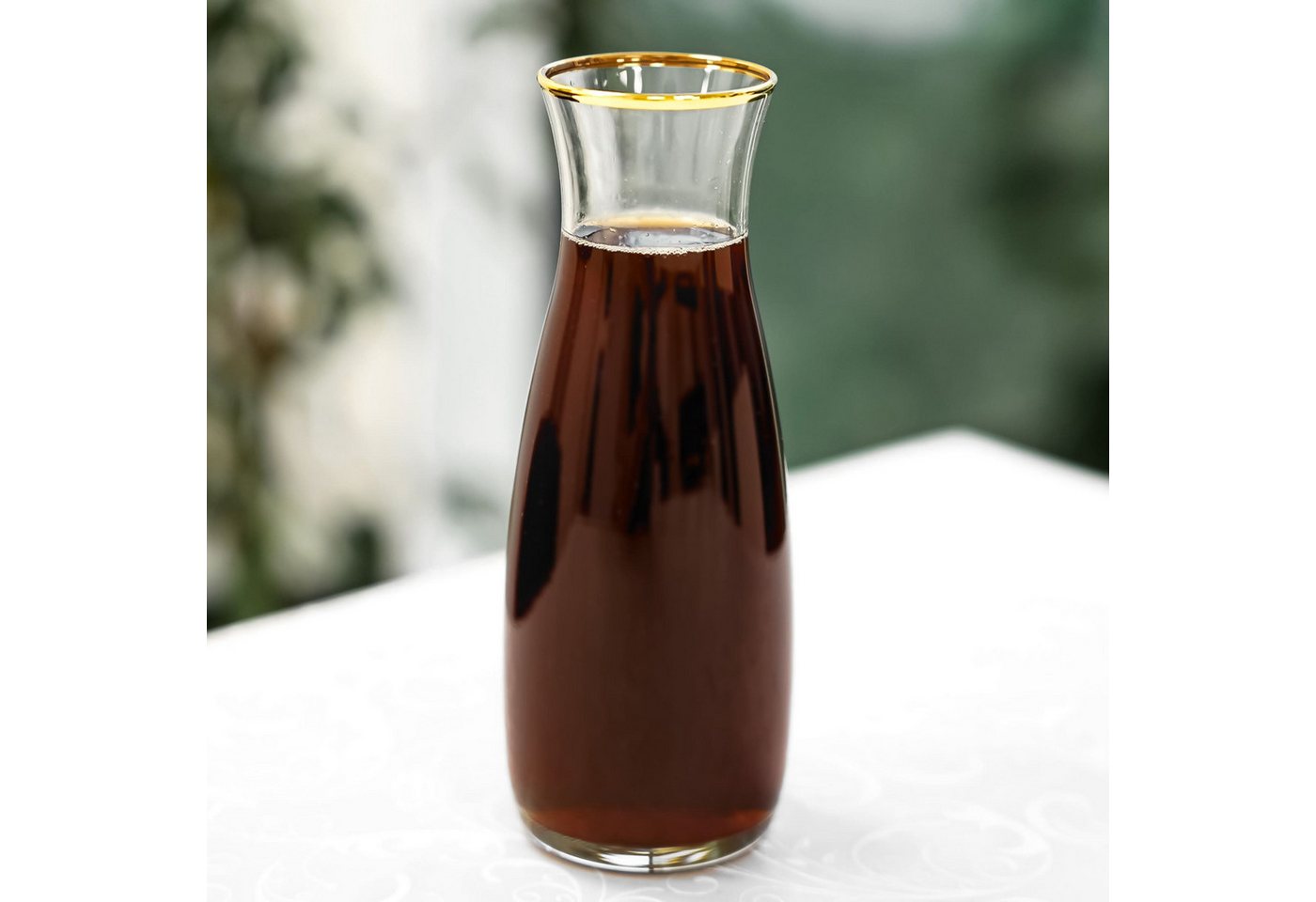 Pasabahce Karaffe Amphora Golden Touch aus Glas mit eleganter Goldumrandung – 335 ml, (1-tlg) – Bild 4 von 5