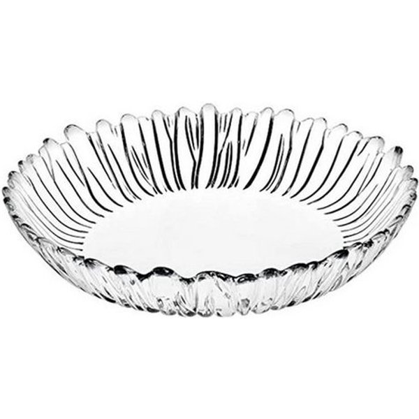 Pasabahce Servierteller Aurora 6er Serviceteller tief Servierplatte aus Glas Teller, (6-tlg)