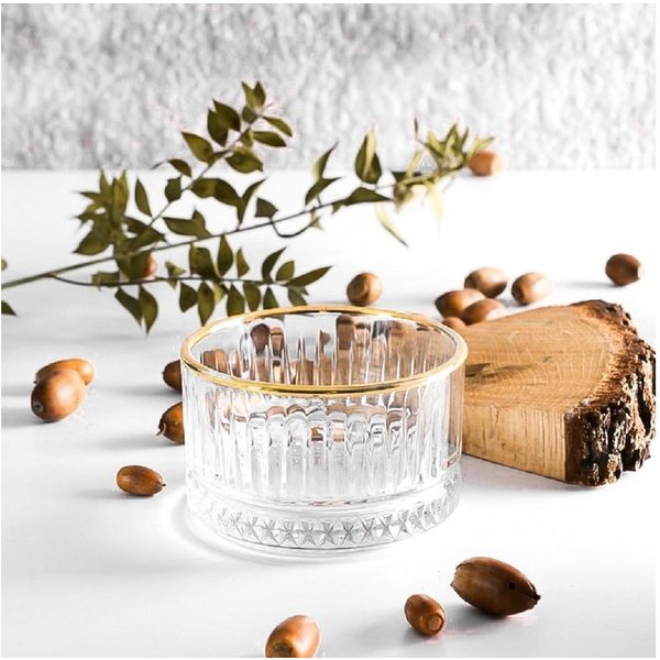 Pasabahce Snackschale Elysia Snackschale, 4-fach, 230 cc, Gold transparent, (4-tlg)
