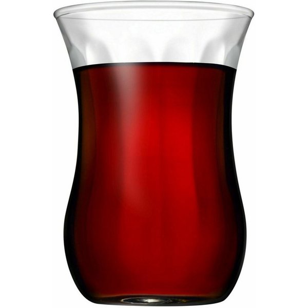 Pasabahce Teeglas 42021.6 Set 6-tlg. Teeglass Optikli Cay Bardagi Gläser-Set für 6 Perso, 6-tlg.