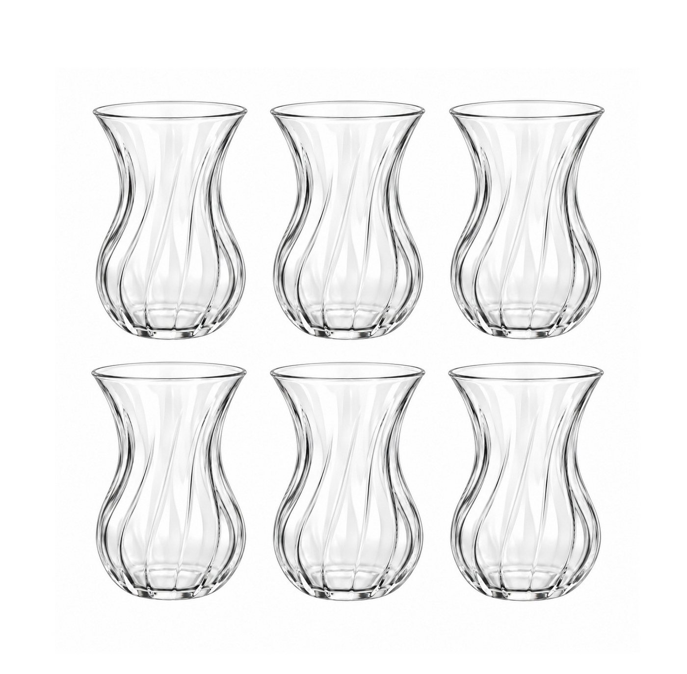 Pasabahce Teeglas Bouquet, 6-tlg., Glas, 170 ml, elegantes Design, Spülmaschinengeeignet – Bild 2 von 3