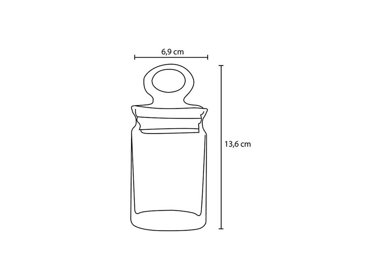 Pasabahce Vorratsdose Arda Türkmen 95104, Glas, (Packung, 8-tlg., 4x Vorratsdosen, 4x Deckel), mit Deckel 240 ml, 4er Set Gewürzdosen – Bild 4 von 5