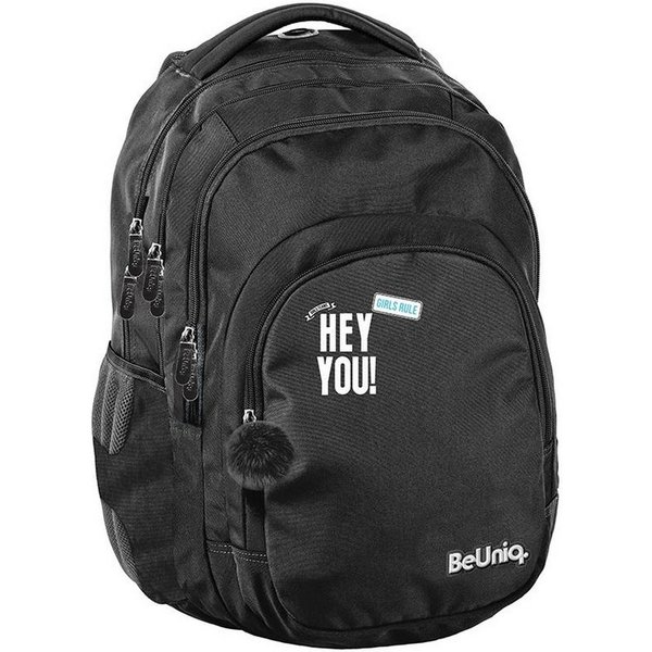 PASO Schulrucksack, BeUniq – Schulrucksack Jugendliche – Schwarz