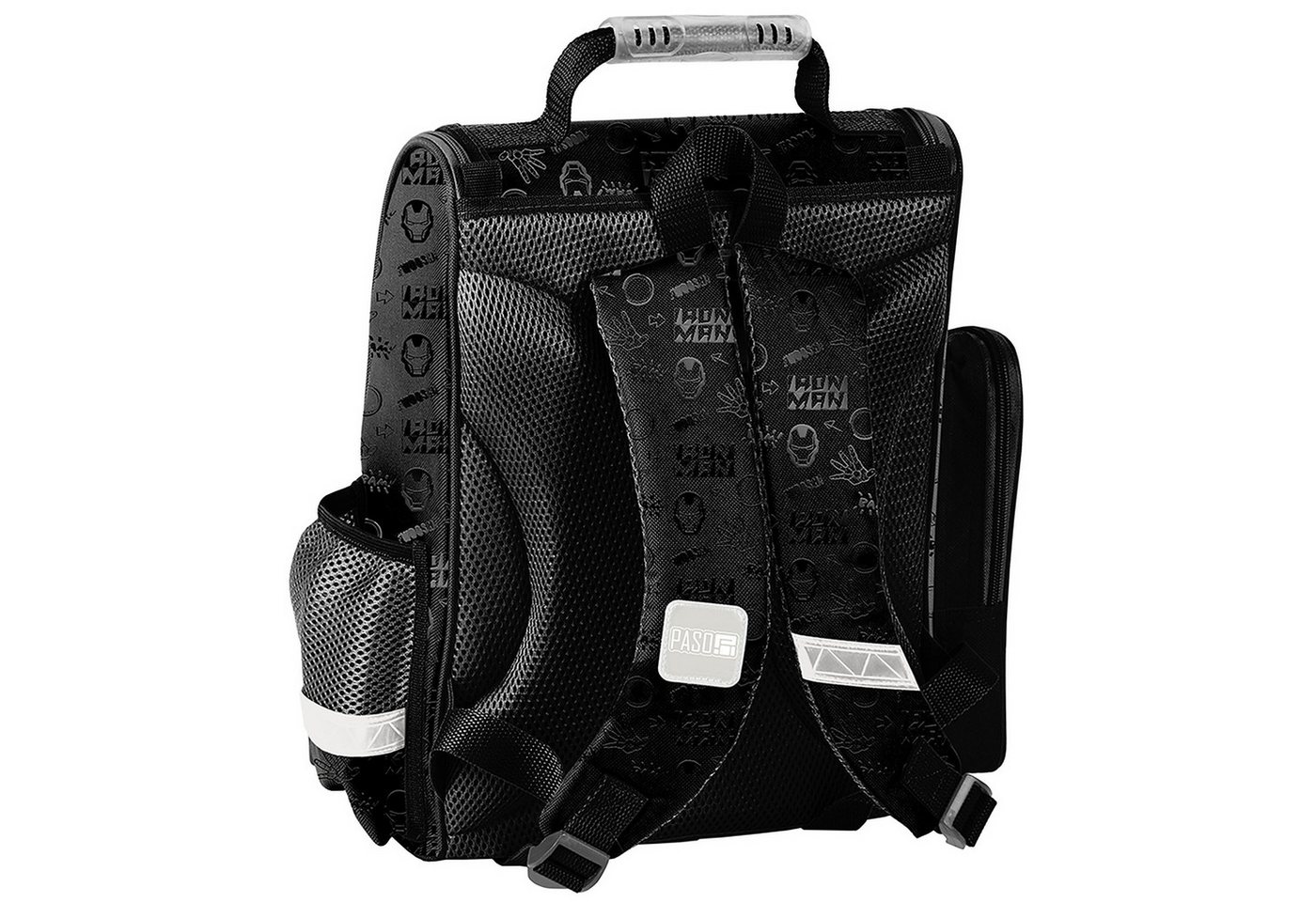 PASO Schulrucksack (Schulset, 5-tlg), Iron Man, 5-tlg. Set, Schwarz – Bild 5 von 5