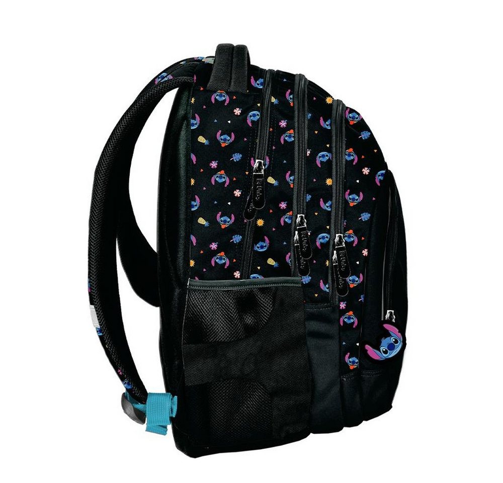 PASO Schulrucksack (Schulset, 5-tlg), Lilo & Stitch Mega Set 5-teilig – Schwarz – Bild 3 von 5