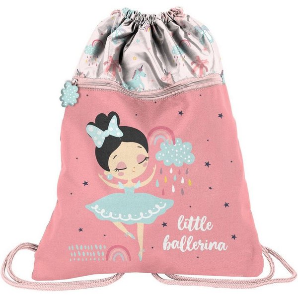 PASO Turnbeutel Premium Kinder Turnbeutel / Sportbeutel / Rucksack 43x34 cm (Motiv BALLERINA)