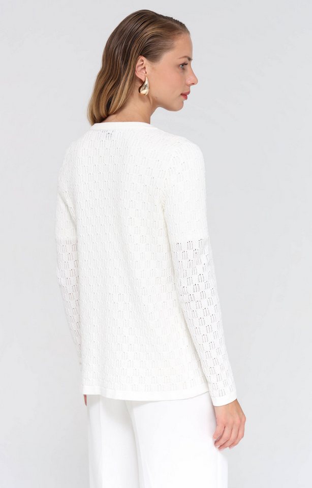 Passioni 2-in-1-Strickjacke Twinset mit Strukturmuster Relaxed Fit – Bild 3 von 5
