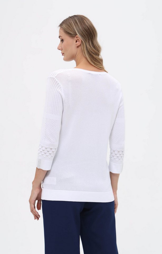 Passioni 3/4 Arm-Pullover mit Strukturmuster und Strassdetails – Bild 3 von 5