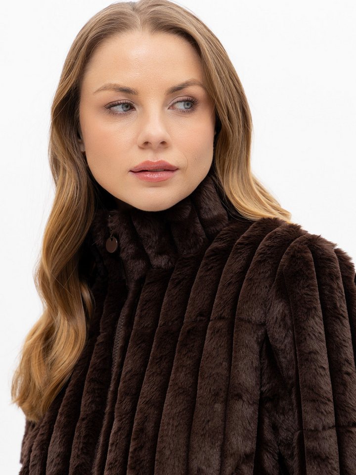 Passioni Fellimitatjacke in Stepp-Optik – Bild 3 von 5