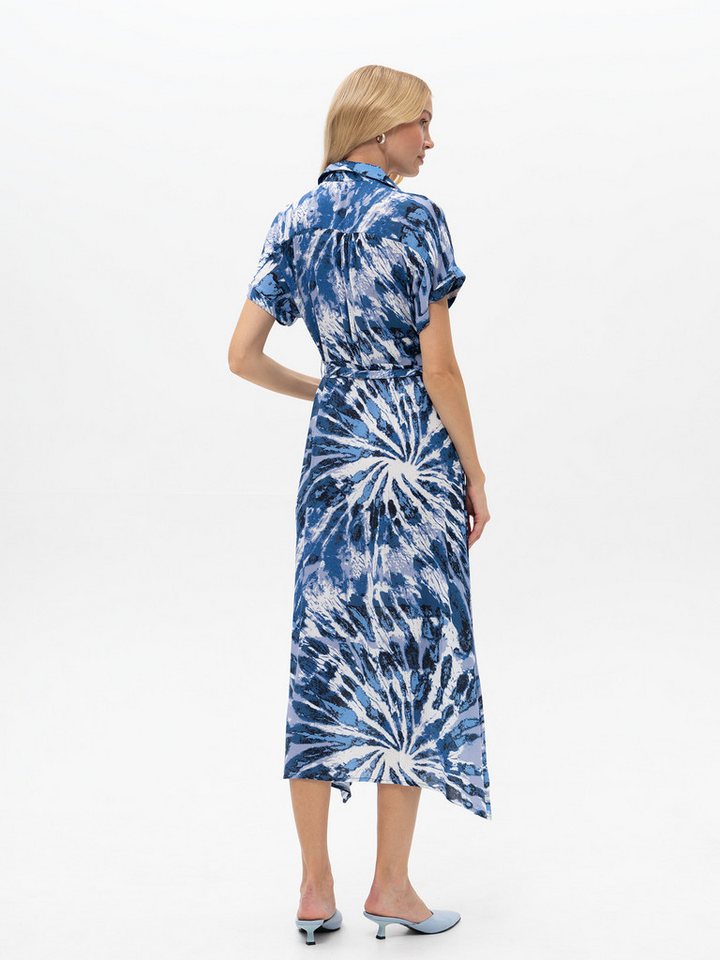 Passioni Hemdblusenkleid mit abstraktem Print Hemdblusenkleid mit kurzen Ärmeln und abstraktem Print – Bild 3 von 5