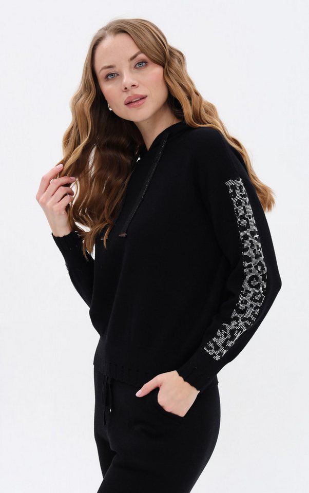 Passioni Kapuzenpullover mit Leo-Strass – Bild 2 von 3