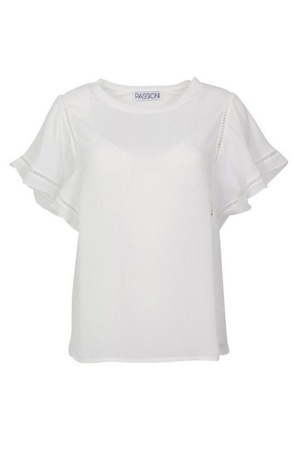 Passioni Kurzarmshirt mit Rüschenärmeln – Bild 2 von 3
