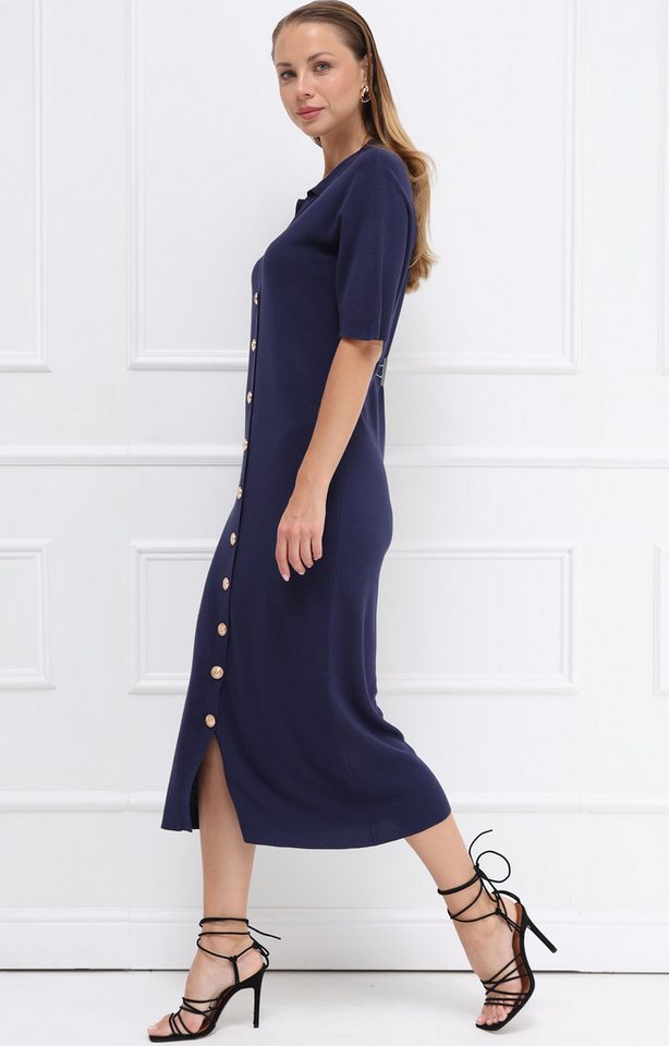 Passioni Midikleid mit durchgehender Knopfleiste – Bild 3 von 5