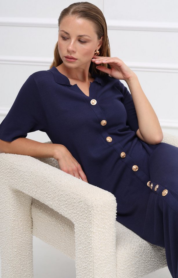 Passioni Midikleid mit durchgehender Knopfleiste – Bild 5 von 5