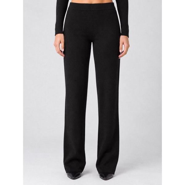 Passioni Strickhose Damen Feinstrick – Gerade Passform, Elastischer Bund