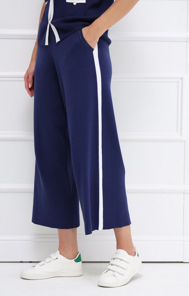 Passioni Strickhose mit Ecru-Streifen – Bild 4 von 4