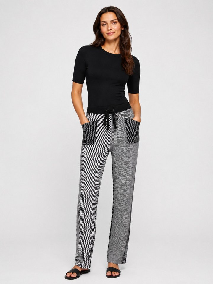 Passioni Strickhose mit modischem Kontraststreifen-Muster – Bild 2 von 3