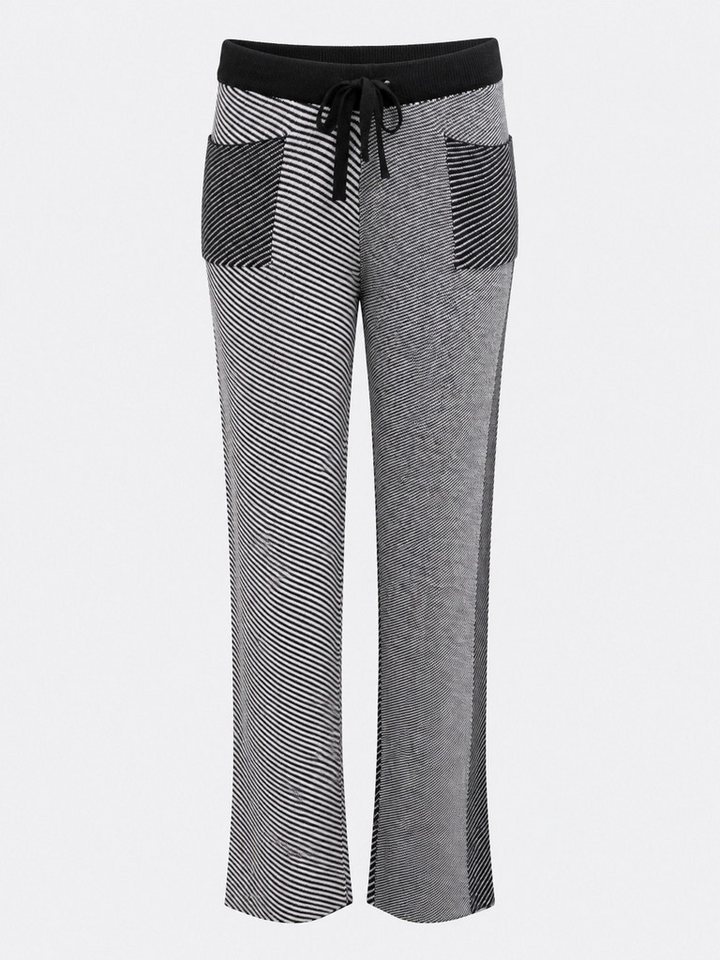 Passioni Strickhose mit modischem Kontraststreifen-Muster – Bild 3 von 3