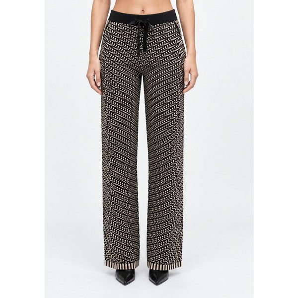 Passioni Strickhose Strick-Hose mit stylischem Fischgrätenmuster