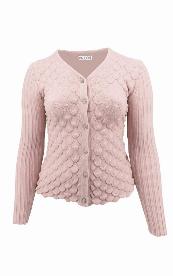 Passioni Strickjacke aus Strukturstrick mit dekorativen Silberknöpfen – Bild 4 von 4