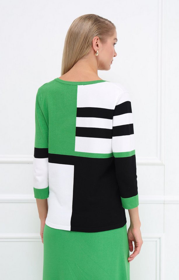 Passioni Strickpullover im Color Block-Design mit Strassdetails – Bild 3 von 5