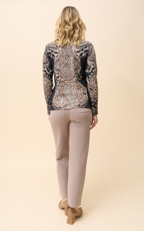 Passioni Strickpullover im Leo-Print verwaschener Look – Bild 3 von 3