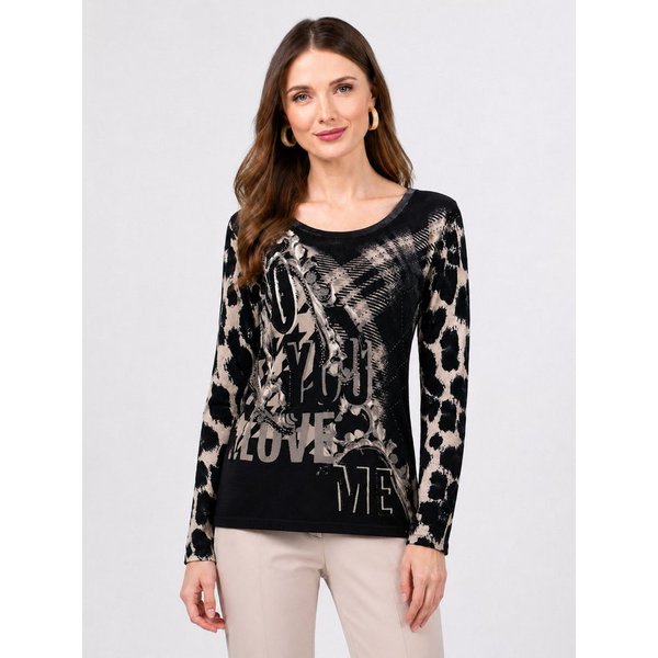 Passioni Strickpullover im Mustermix