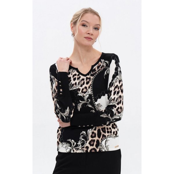 Passioni Strickpullover im Mustermix