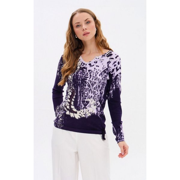 Passioni Strickpullover im Paisley Mustermix