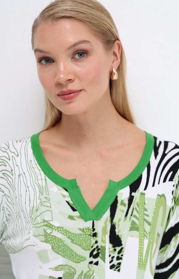 Passioni Strickpullover mit abstraktem Animal-Print – Bild 4 von 5