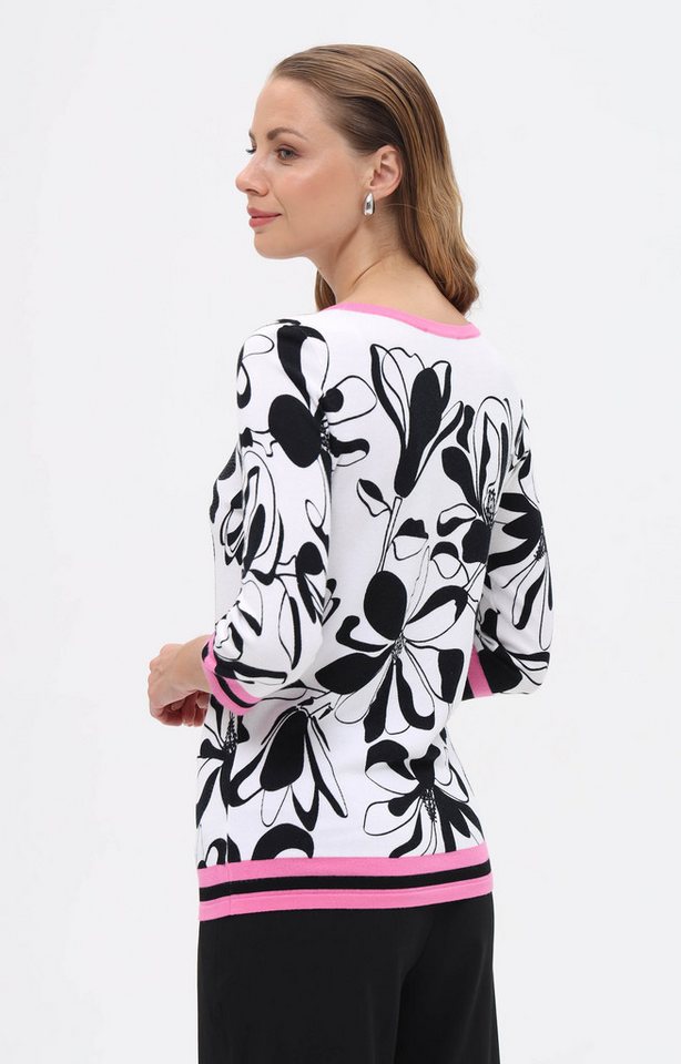 Passioni Strickpullover mit Blumenprint – Bild 3 von 5