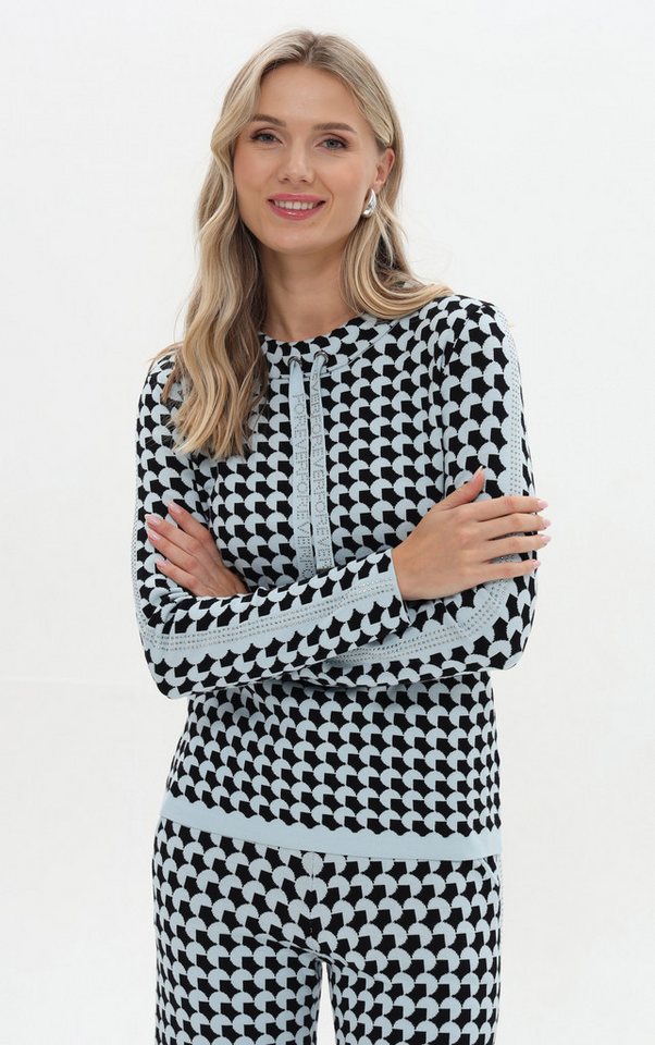 Passioni Strickpullover mit geometrischem Allover-Muster – Bild 2 von 4