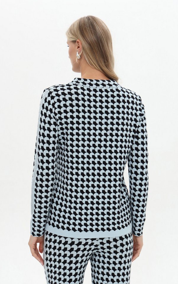 Passioni Strickpullover mit geometrischem Allover-Muster – Bild 3 von 4