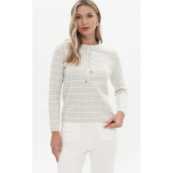 Passioni Strickpullover mit geometrischem Muster