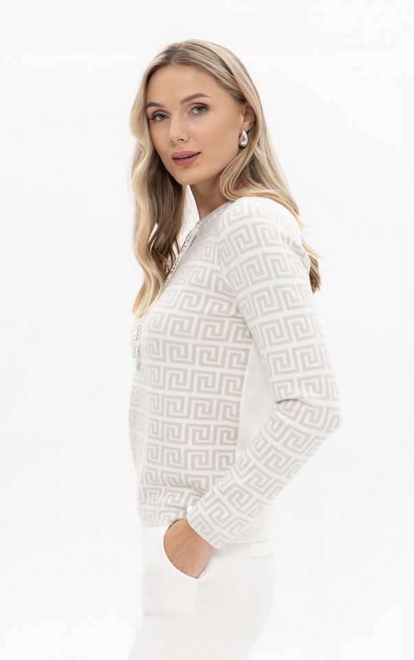 Passioni Strickpullover mit geometrischem Muster – Bild 2 von 5