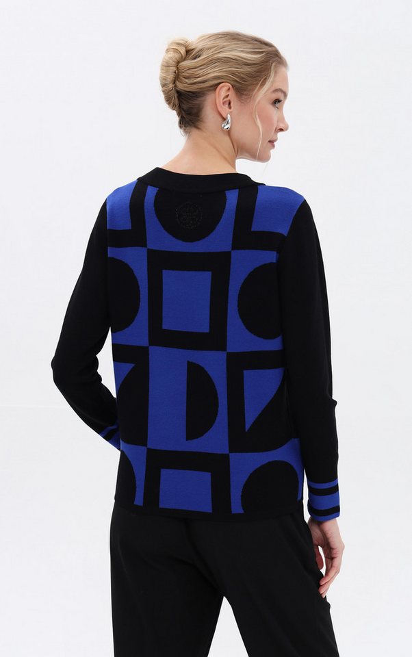 Passioni Strickpullover mit geometrischem Muster – Bild 3 von 3