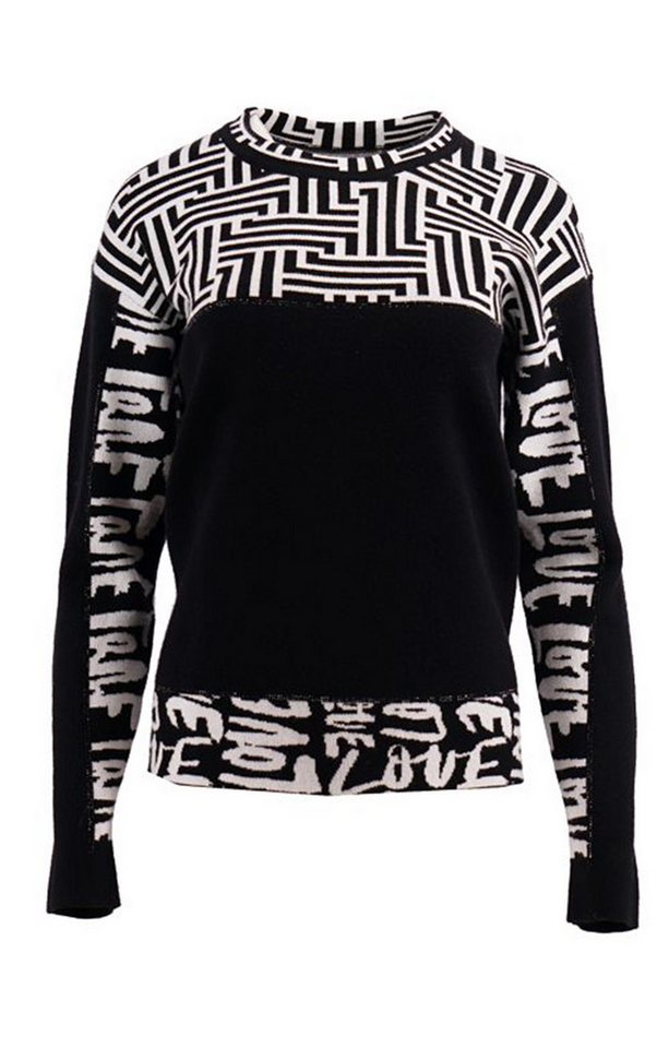 Passioni Strickpullover mit geometrischem Muster und Graffitidesign – Bild 3 von 3