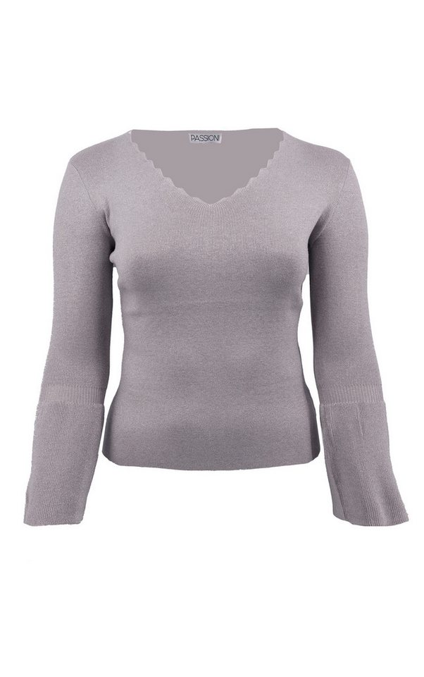 Passioni Strickpullover mit glitzerndem Lurexgarn – Bild 2 von 2