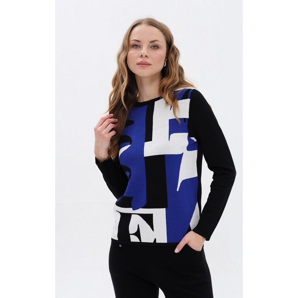 Passioni Strickpullover mit Grafikmuster